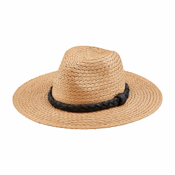 Tan Braided Straw Fedora - The Pink Pineapple 850
