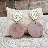 Evening Chic Gold Taupe Earrings