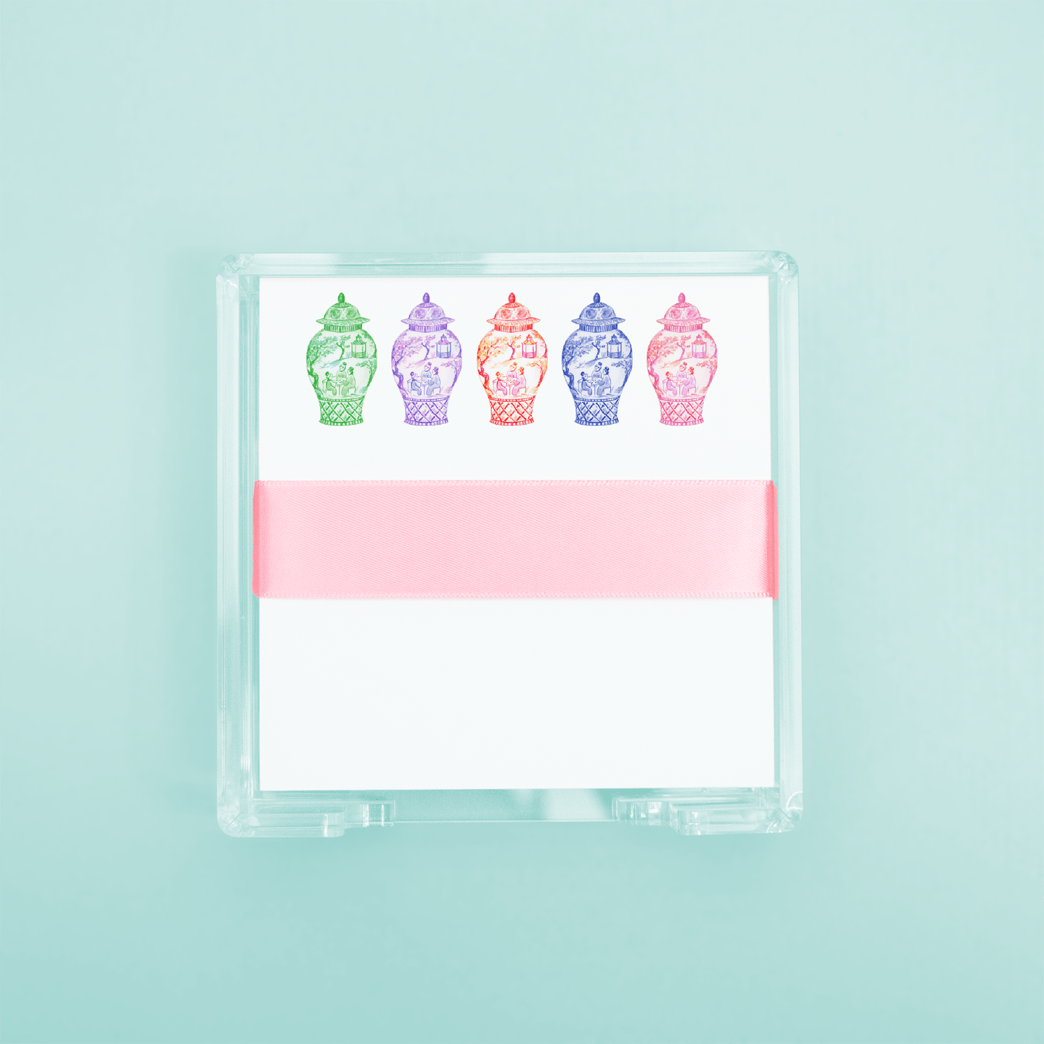 [Taylor Paladino] Colorful Ginger Jars Desk Set - The Pink Pineapple 850