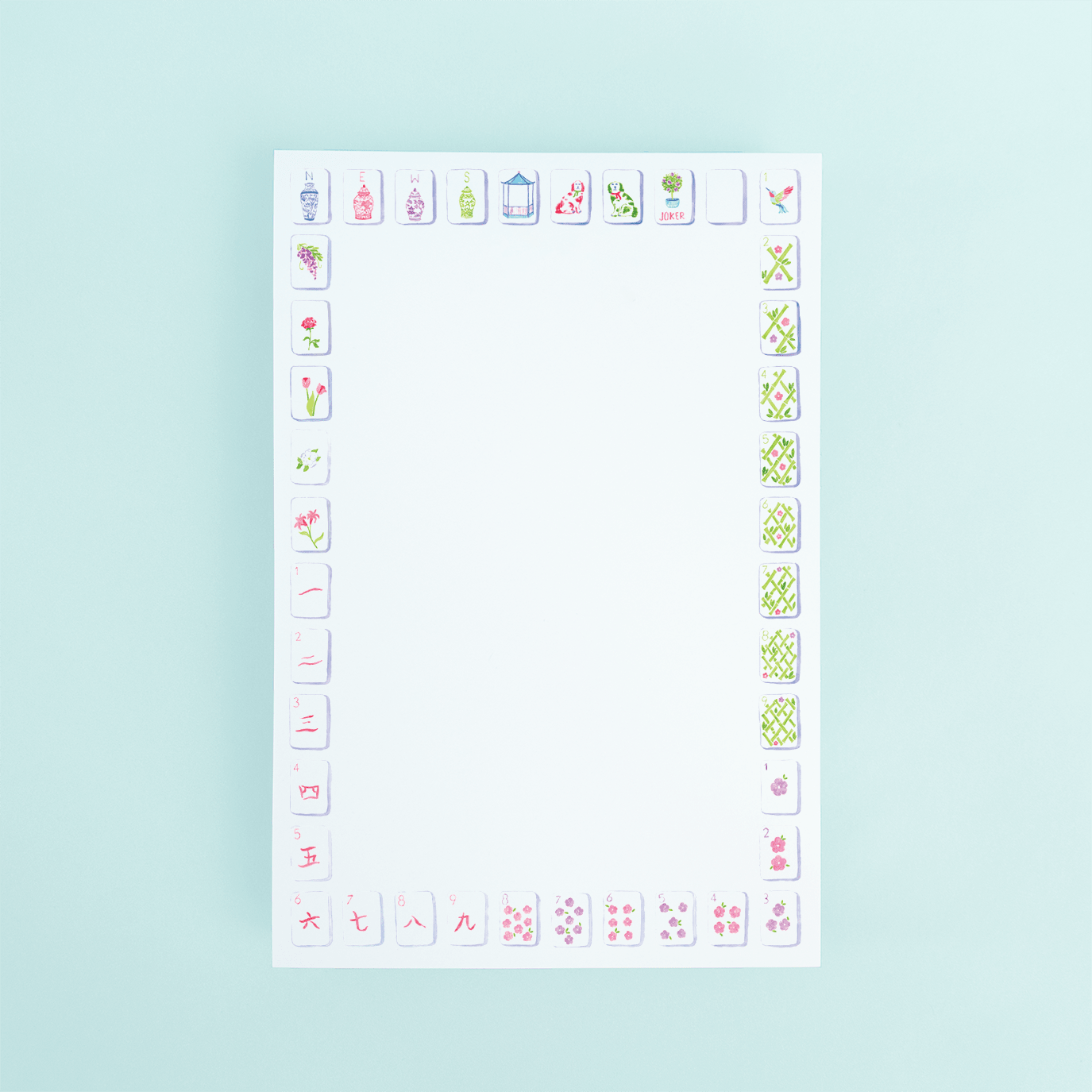 [Taylor Paladino] Crack Dot Bam Mahjong Notepad - The Pink Pineapple 850