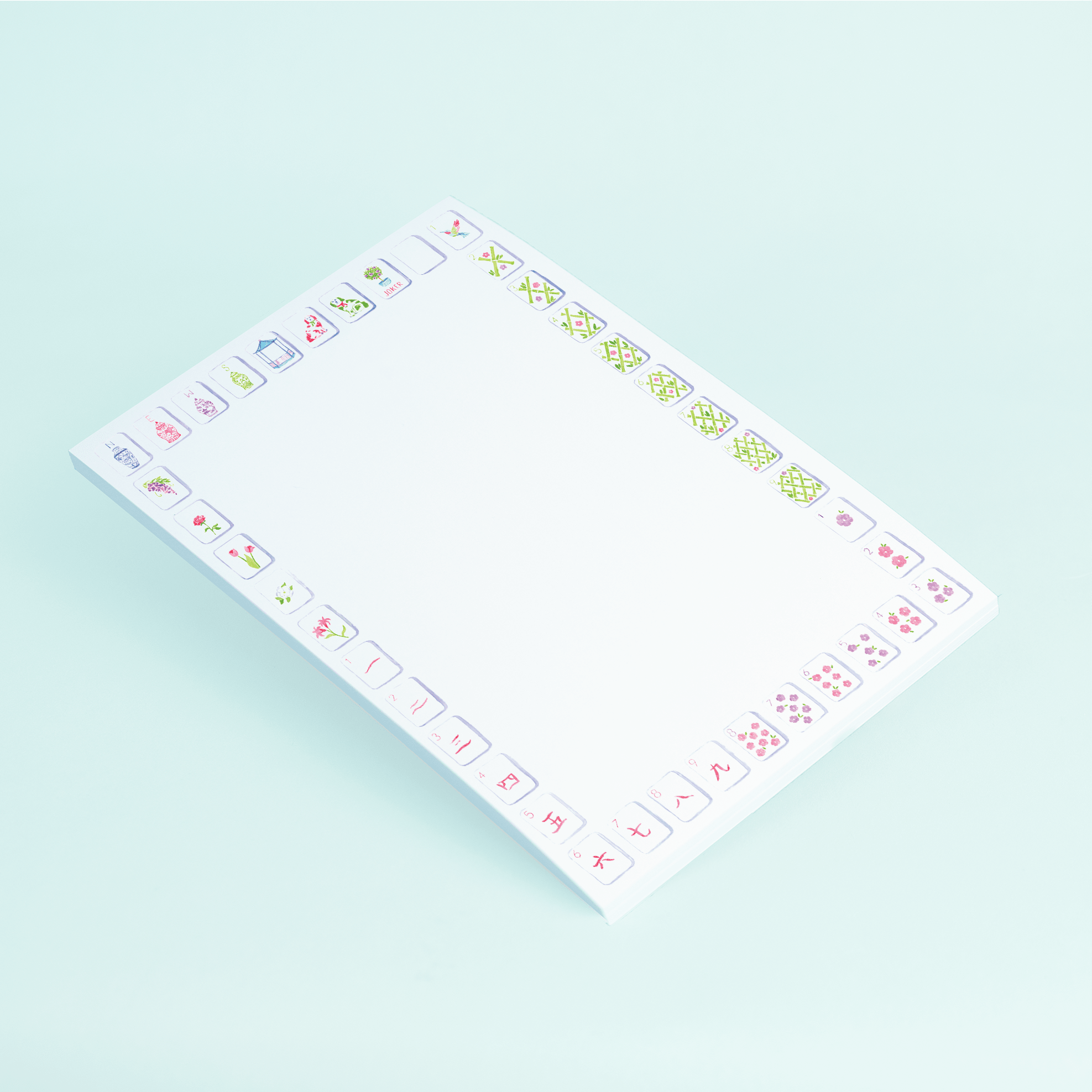 [Taylor Paladino] Crack Dot Bam Mahjong Notepad - The Pink Pineapple 850