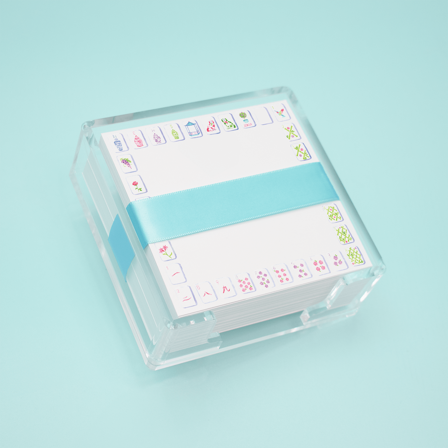 [Taylor Paladino] Lucky Tiles Mahjong Desk Note Set - The Pink Pineapple 850