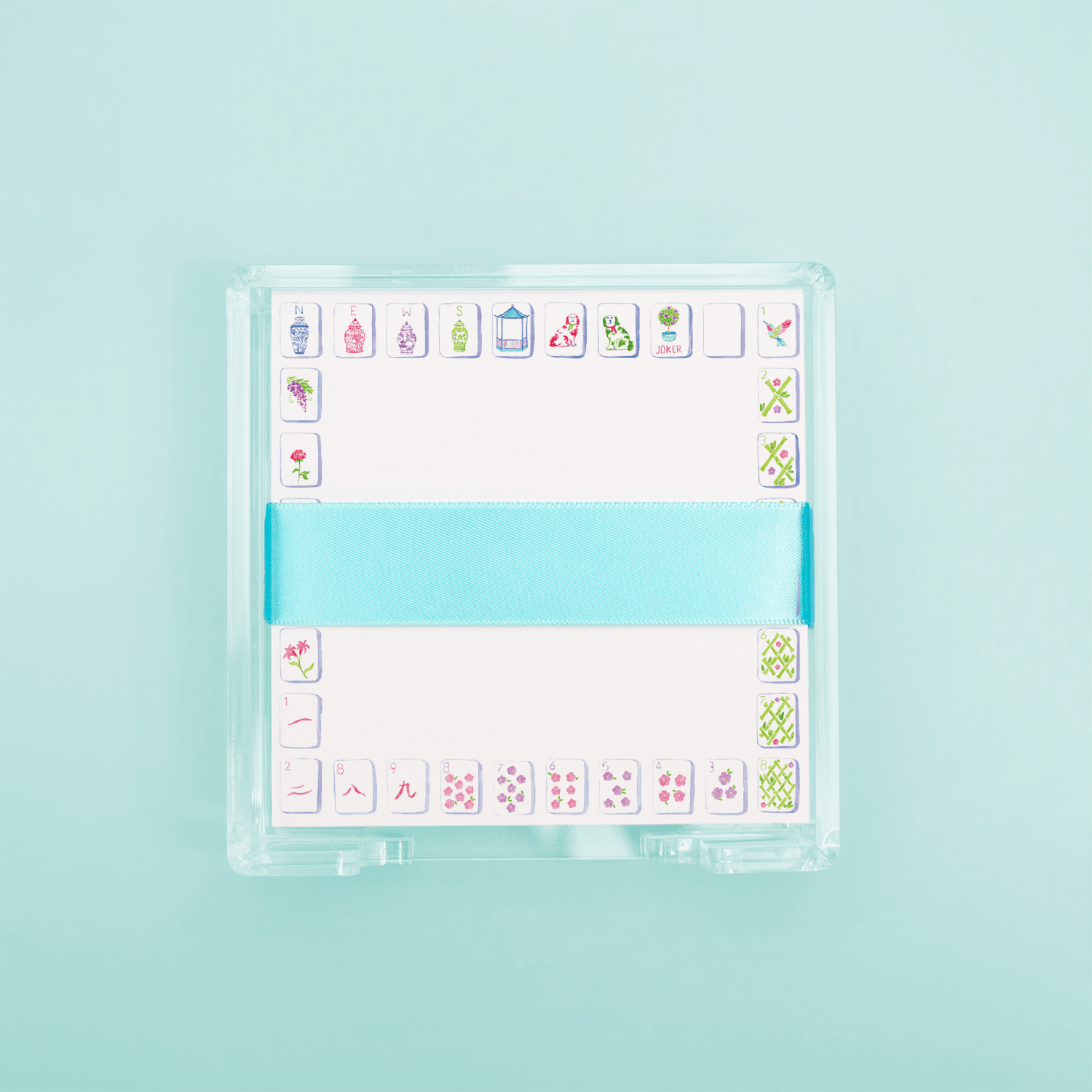 [Taylor Paladino] Lucky Tiles Mahjong Desk Note Set - The Pink Pineapple 850