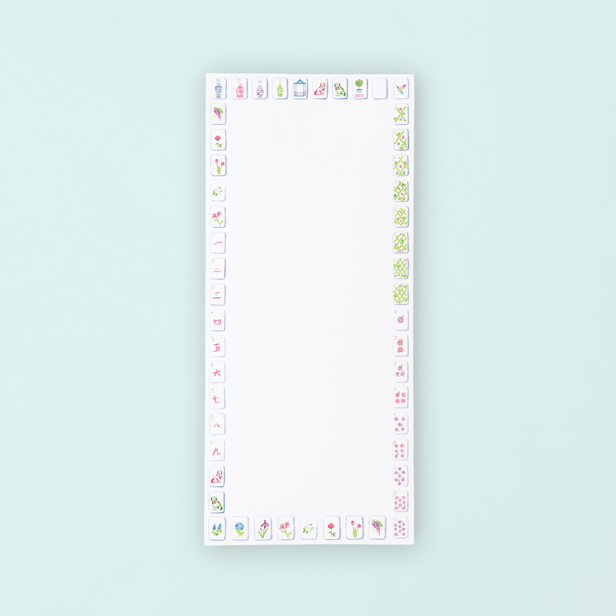 [Taylor Paladino] Mahjong Lists Notepad - The Pink Pineapple 850