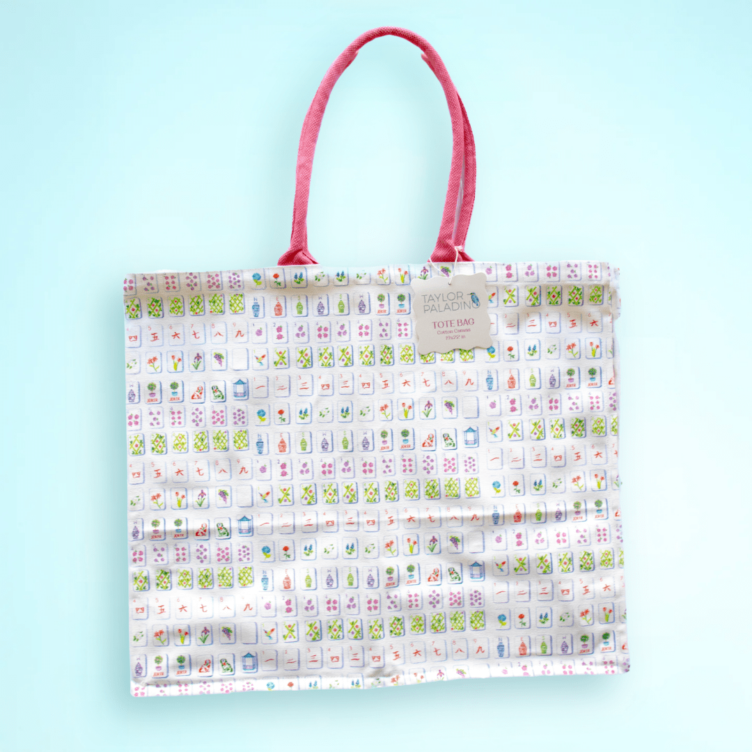 [Taylor Paladino] Mahjong Tiles Tote Bag - The Pink Pineapple 850