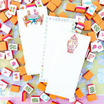 [Taylor Paladino] Sunset Mahjong Tiles Border Listpad - The Pink Pineapple 850