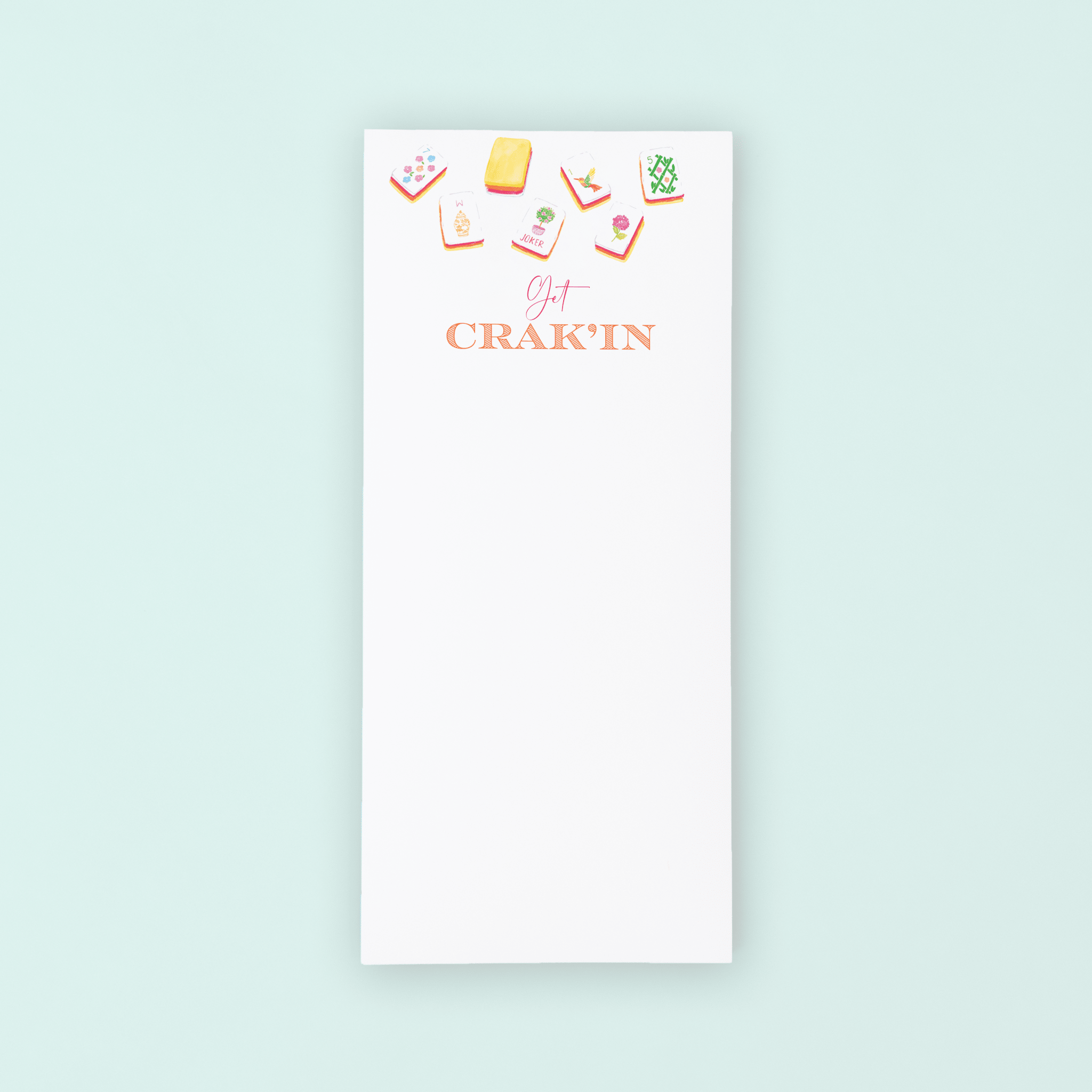 [Taylor Paladino] Sunset Mahjong Tiles "Get Crack'in" Listpad - The Pink Pineapple 850