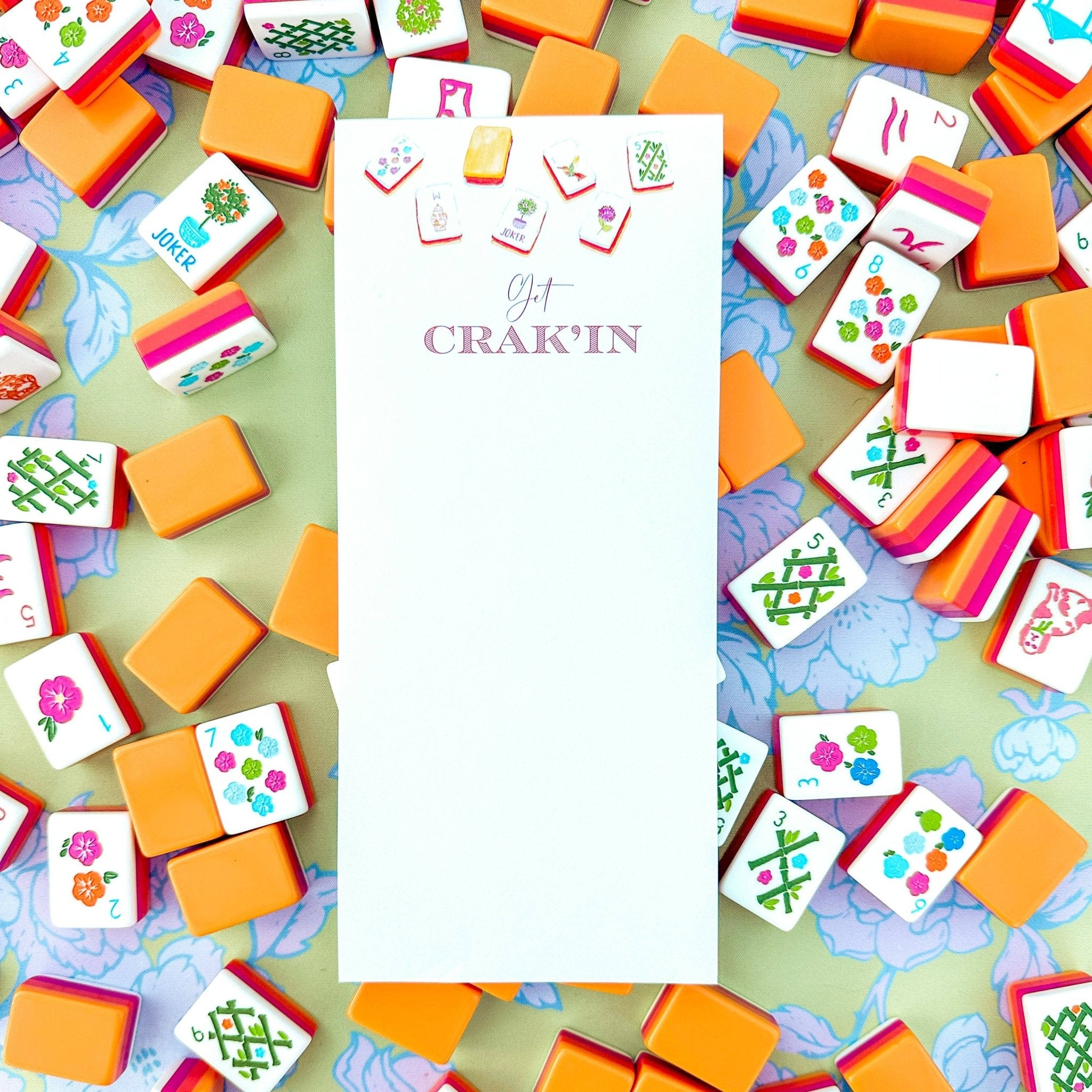 [Taylor Paladino] Sunset Mahjong Tiles "Get Crack'in" Listpad - The Pink Pineapple 850