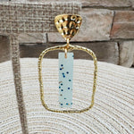 [Taylor Shaye] Blue Glitz Stick Rectangle Hoops - The Pink Pineapple 850