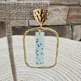[Taylor Shaye] Blue Glitz Stick Rectangle Hoops - The Pink Pineapple 850