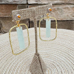 [Taylor Shaye] Blue Glitz Stick Rectangle Hoops - The Pink Pineapple 850