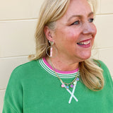 [Taylor Shaye] Camille Stick Hoops - The Pink Pineapple 850