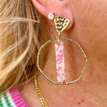[Taylor Shaye] Camille Stick Hoops - The Pink Pineapple 850