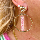 [Taylor Shaye] Camille Stick Hoops - The Pink Pineapple 850