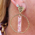[Taylor Shaye] Camille Stick Hoops - The Pink Pineapple 850