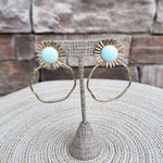 [Taylor Shaye] Colorful Sunburst Hoops in Mint - The Pink Pineapple 850