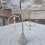 [Taylor Shaye] Crystal Hammered Hoops - The Pink Pineapple 850