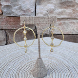 [Taylor Shaye] Crystal Hammered Hoops - The Pink Pineapple 850