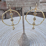 [Taylor Shaye] Crystal Hammered Hoops - The Pink Pineapple 850