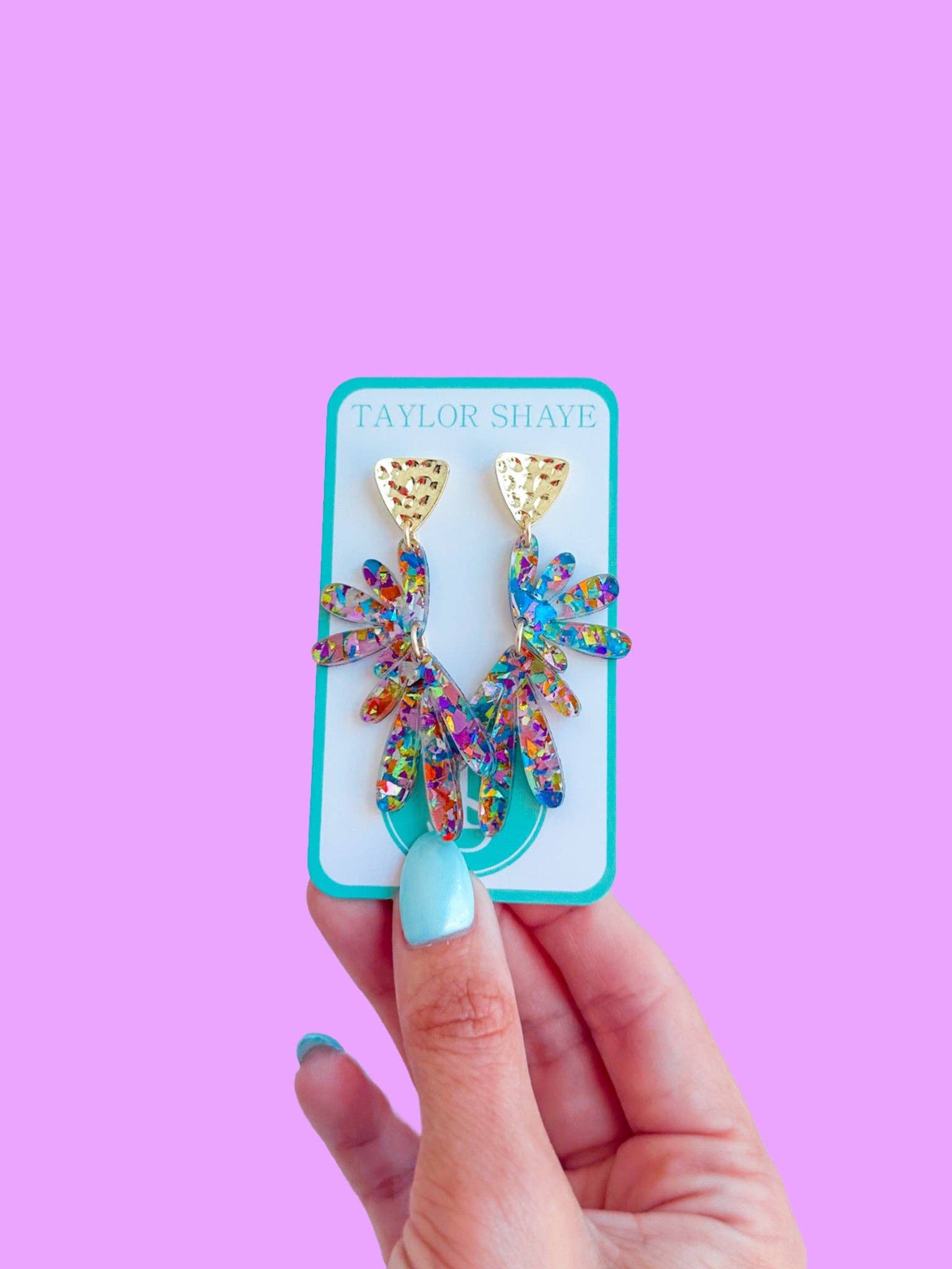 [Taylor Shaye] Francesca Drops Pastel Confetti - The Pink Pineapple 850