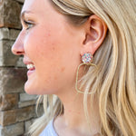 Taylor Shaye Glitter Top Round Hoops - Cherry - The Pink Pineapple 850