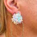 [Taylor Shaye] Iridescent Flower Hoops - The Pink Pineapple 850