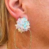 [Taylor Shaye] Iridescent Flower Hoops - The Pink Pineapple 850