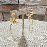 [Taylor Shaye] Jenna Sequin Flower Rectangle Hoops in Rainbow - The Pink Pineapple 850