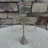 Taylor Shaye Nina Bow Round Hoops - The Pink Pineapple 850