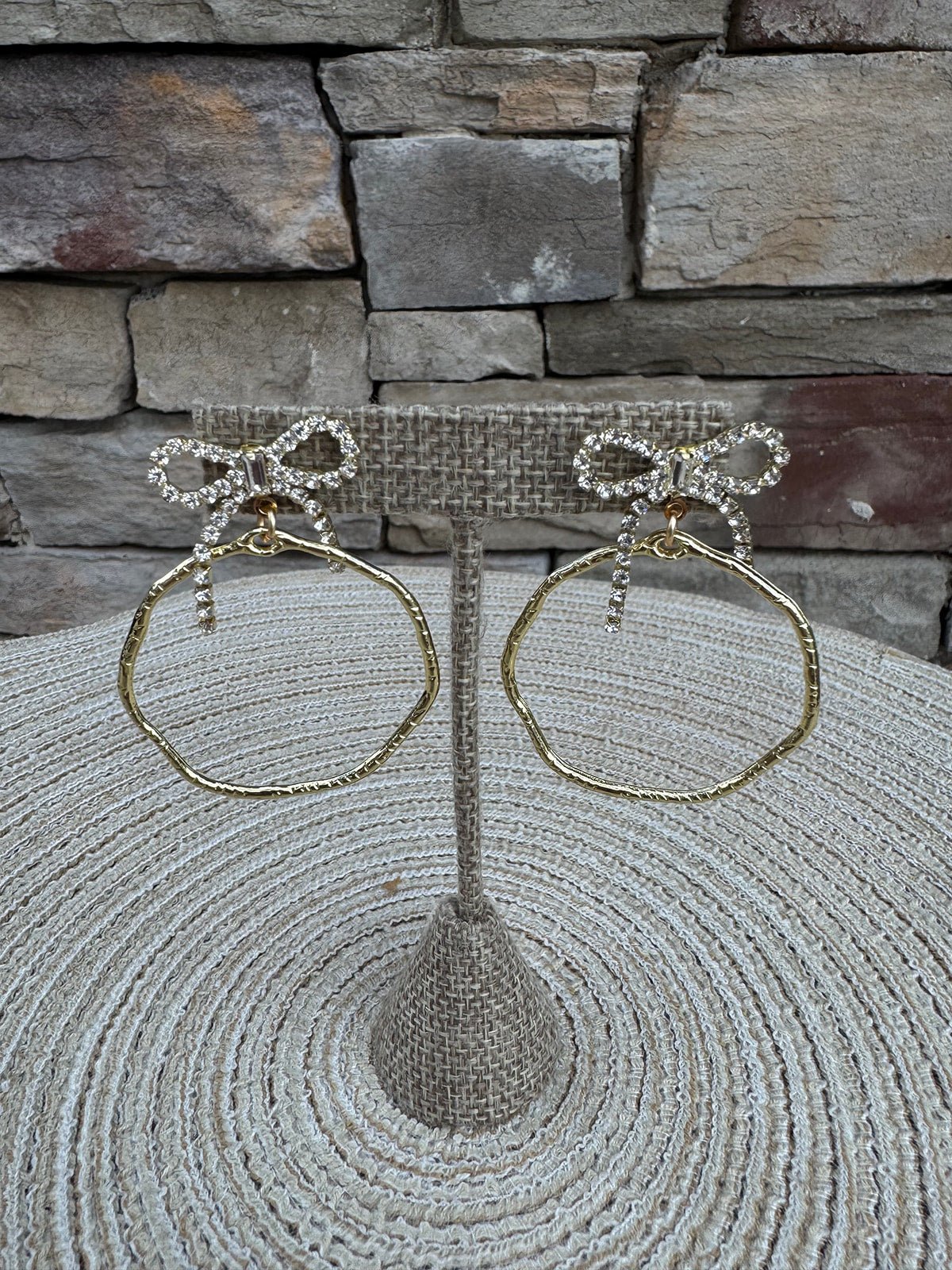 Taylor Shaye Nina Bow Round Hoops - The Pink Pineapple 850