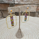 [Taylor Shaye] Pastel Confetti Stick Rectangle Hoops - The Pink Pineapple 850