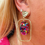 [Taylor Shaye] Pink Unicorn Oval Hoops - The Pink Pineapple 850