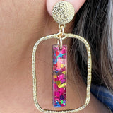 [Taylor Shaye] Pink Unicorn Stick Hoop Earrings - The Pink Pineapple 850