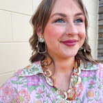 [Taylor Shaye] Rainbow Sequin Sunburst Rectangle Hoops - The Pink Pineapple 850