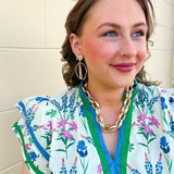 [Taylor Shaye] TieDye Stick Hammered Gold Hoops - The Pink Pineapple 850