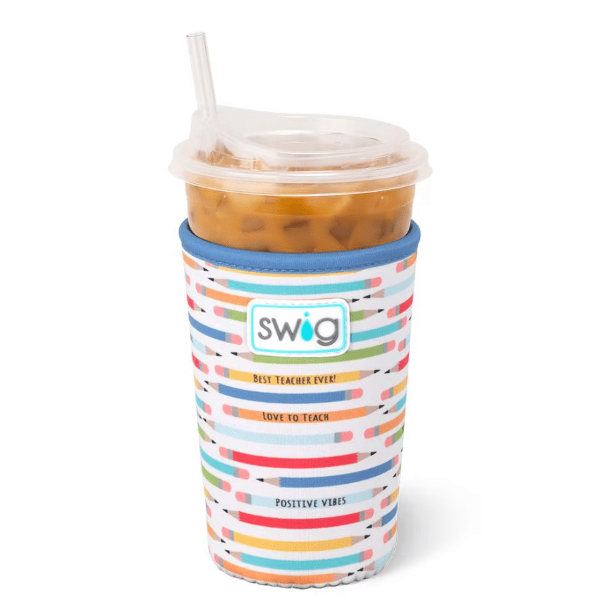 Teacher Life Iced Cup Coolie 22oz - The Pink Pineapple 850