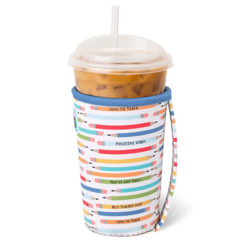 Teacher Life Iced Cup Coolie 22oz - The Pink Pineapple 850