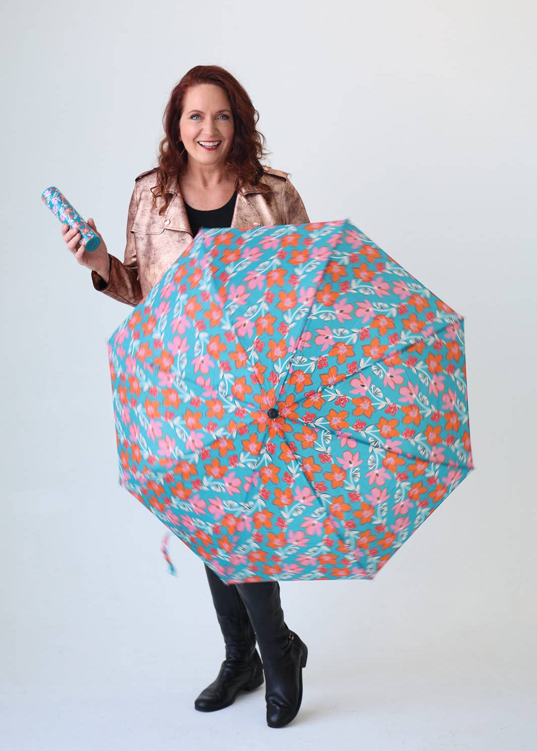 Teal Tango Umbrella in a Bottle - The Pink Pineapple 850