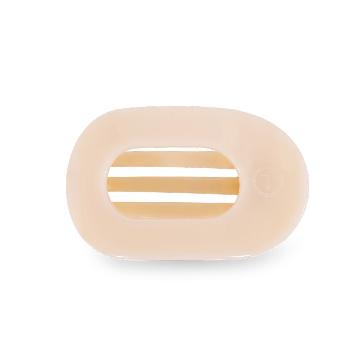 [Teleties] Almond Beige Small Flat Round Hair Clip - The Pink Pineapple 850