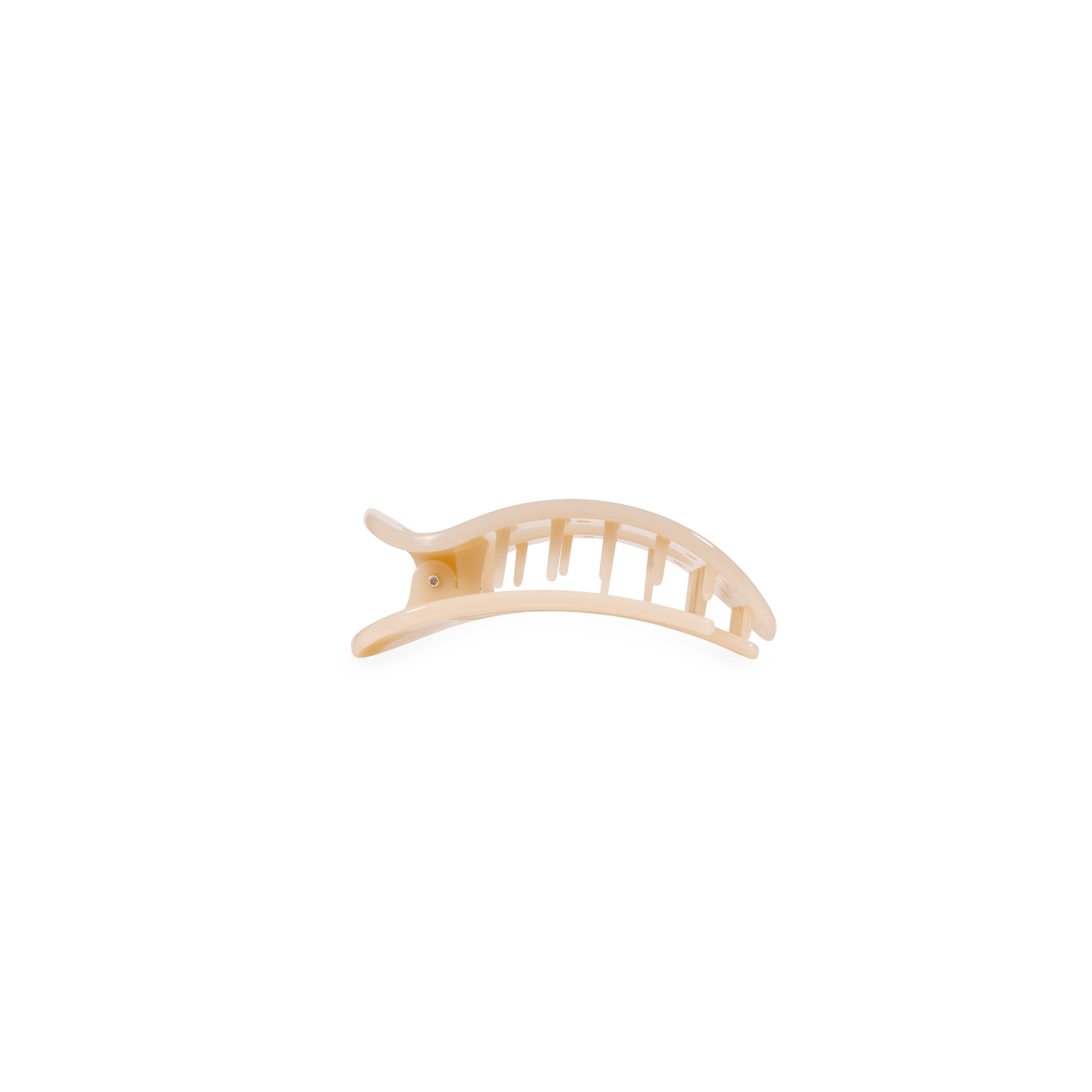 [Teleties] Almond Beige Tiny Flat Round Hair Clip - The Pink Pineapple 850