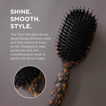 [Teleties] Boar Bristle Brush in Tortoise - The Pink Pineapple 850