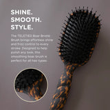 [Teleties] Boar Bristle Brush in Tortoise - The Pink Pineapple 850