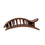 [Teleties] Brown Crocodile Large Flat Round Hair Clip - The Pink Pineapple 850