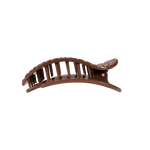 [Teleties] Brown Crocodile Medium Flat Round Hair Clip - The Pink Pineapple 850