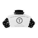 [Teleties] Classic Claw Clip | Large | Black Polka Dot Party - The Pink Pineapple 850