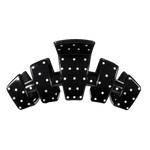 [Teleties] Classic Claw Clip | Large | Black Polka Dot Party - The Pink Pineapple 850