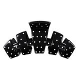 [Teleties] Classic Claw Clip | Large | Black Polka Dot Party - The Pink Pineapple 850