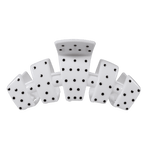 [Teleties] Classic Claw Clip | Large | White Polka Dot Party - The Pink Pineapple 850