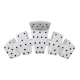 [Teleties] Classic Claw Clip | Large | White Polka Dot Party - The Pink Pineapple 850