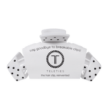 [Teleties] Classic Claw Clip | Large | White Polka Dot Party - The Pink Pineapple 850
